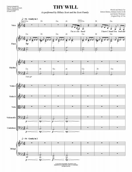 thy will hillary scott arranged for vocal full strings and band thy will hillary scott sheet music free